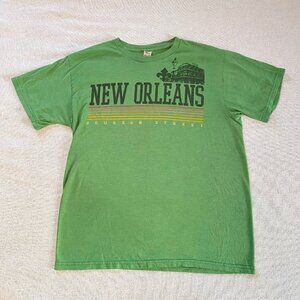 New Orleans Bourbon Street Spectra USA Apparel T Shirt Unisex Medium Green